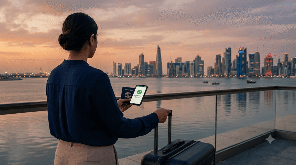 UAE resident preparing passport and Hayya documents for Qatar