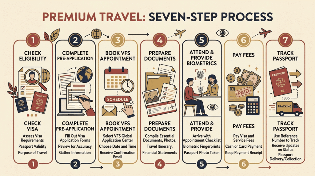 Steps for applying for a Turkey sticker visa through VFS in the UAE