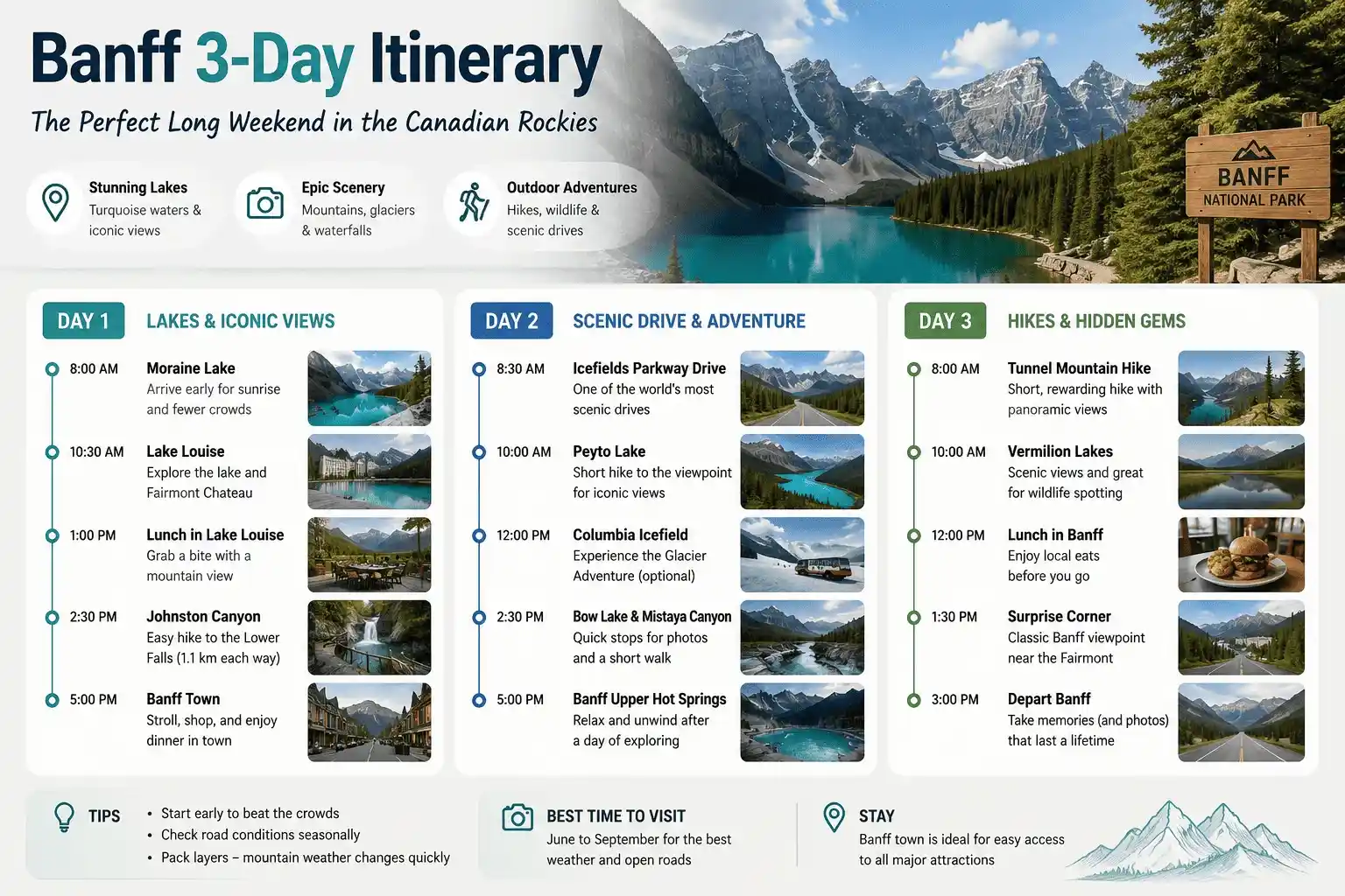 Banff 3 Day Itinerary