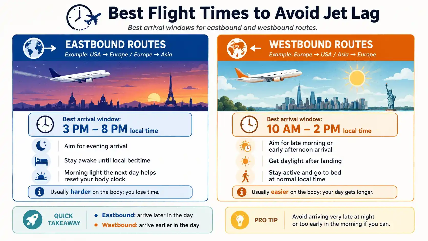 Best Flight Times to Avoid Jet Lag
