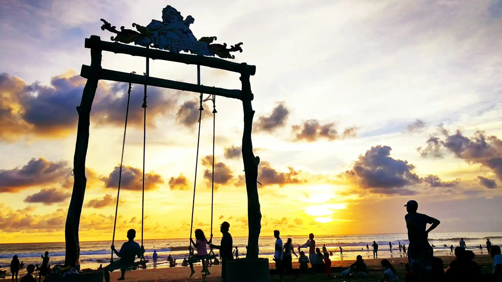 Hotels and resorts along Kuta Beach Indonesia