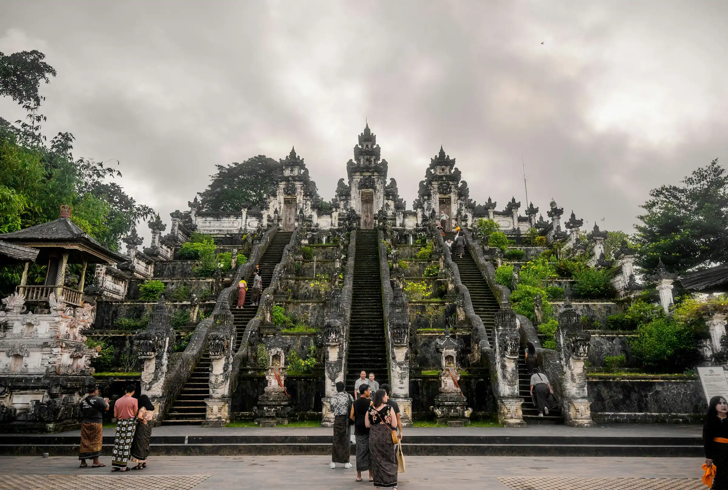 Gates of Heaven split gate framing Mount Agung at Lempuyang, Bali