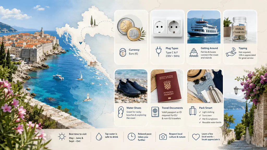 Type C and Type F electrical plugs used in Croatia