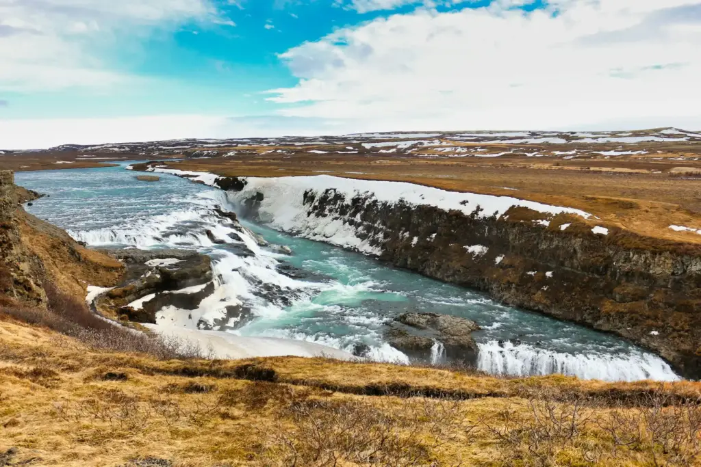 Gullfoss waterfall on Iceland Golden Circle