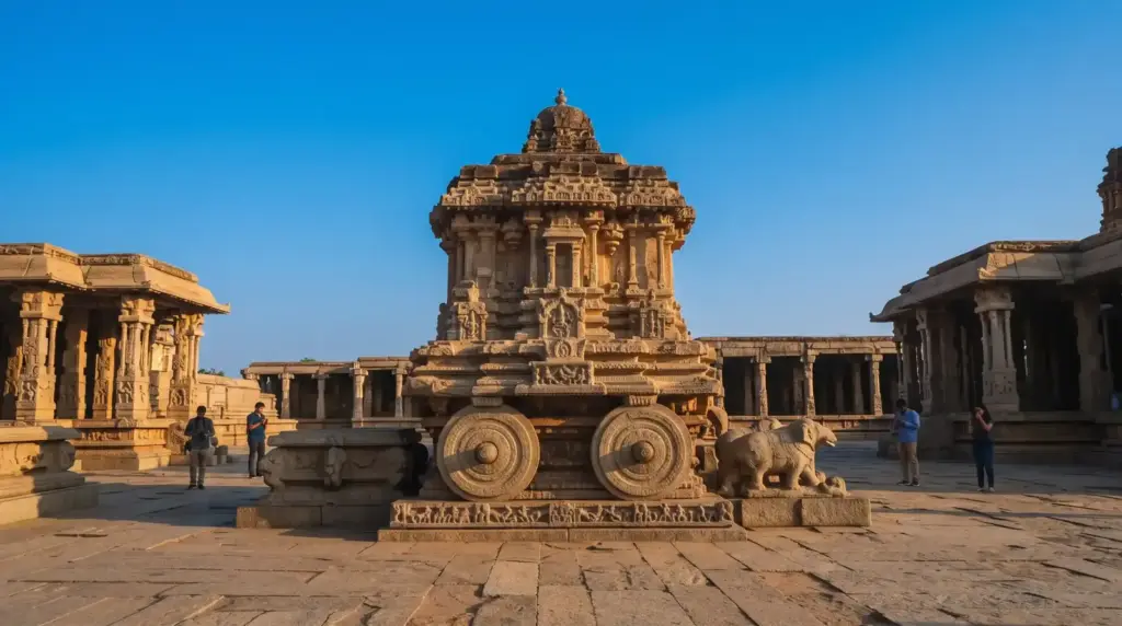 The stone chariot of the Vittala Temple in Hampi