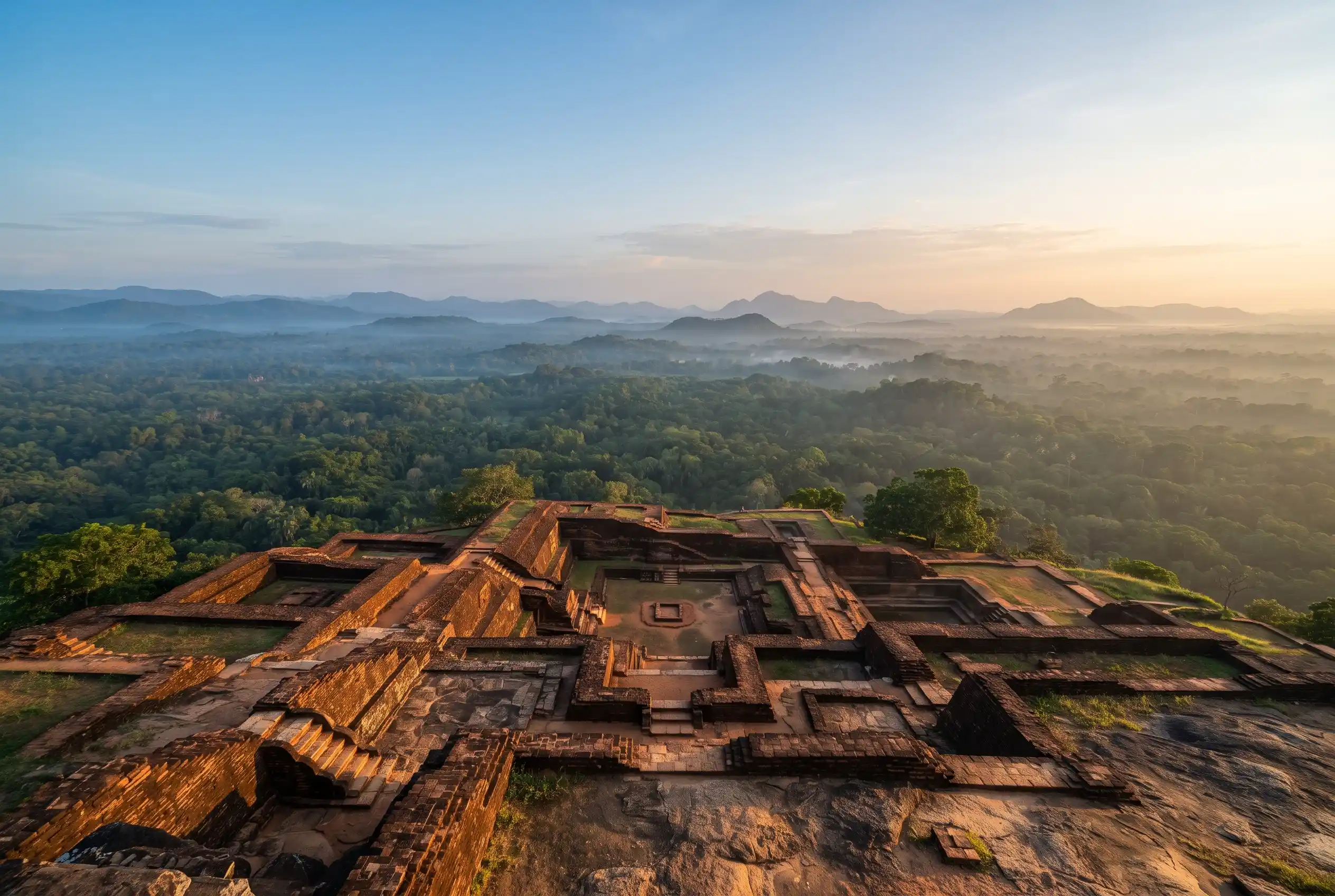 The view over the jungle from the summit of Sigiriya