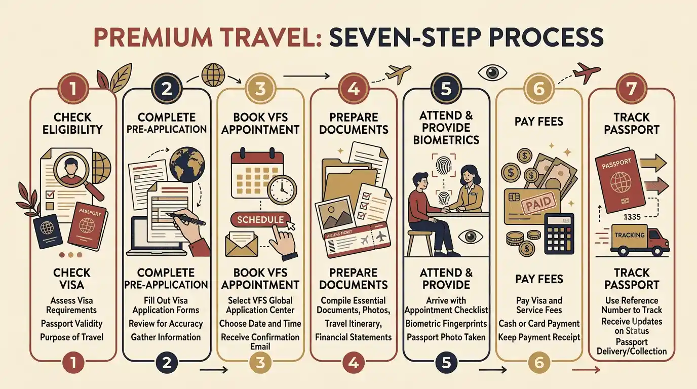 Steps for applying for a Turkey sticker visa through VFS in the UAE